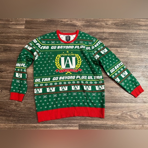 My Hero Academia Christmas Sweater, BoxLunch Anime Holiday Unisex - Picture 1 of 5